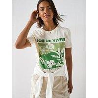 V By Very Crew Graphic T-Shirt - White