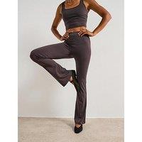 V By Very Kickflare Athleisure Trousers - Grey