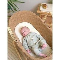 Clair De Lune Moses Basket Knitted - Biscuit - Basket Only