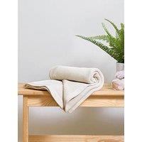 Clair De Lune Knitted Blanket - Cream