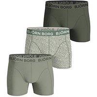 Bjorn Borg Men'S Training Cotton Stretch Boxer 3 Piece