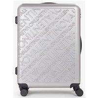 Valentino Mars Large-Size Suitcase - Silver