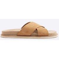 River Island Cross Over Sandals - Stone