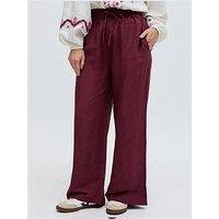Raffya Paulina Wide Leg Trouser - Burgundy