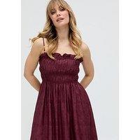 Raffya Marie All Over Jacquard Mini Dress - Burgundy
