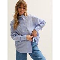 Lily & Lionel Dapper Double Placket Stripe Shirt - Blue