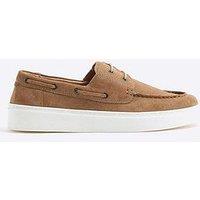 River Island Cupsole Deck Shoes - Brown