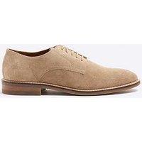 River Island Formal Suede Lace Up Derby Shoes - Stone