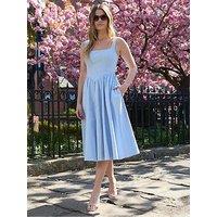 Lily & Lionel Hayley Corset Inspired Midi Dress - Light Blue