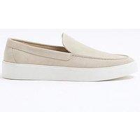 River Island Wedge Cupsole Loafer - Beige