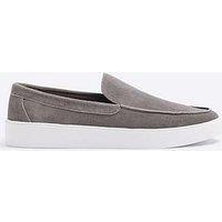 River Island Wedge Cupsole Loafer - Grey