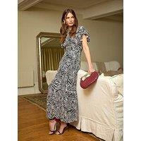 Lily & Lionel Zelda Tiered Zebra Print Maxi Dress - Multi