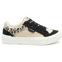 Rocket Dog Cheery Blocked Suede Trainer - Black