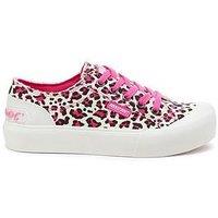 Rocket Dog Jazzin Plus Monroe Leopard Plimsoll - Pink