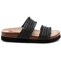 Rocket Dog Aruba Raffia Sandal - Black