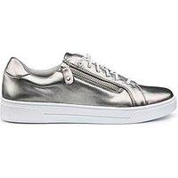 Hotter Leonie Metallic Trainer - Silver