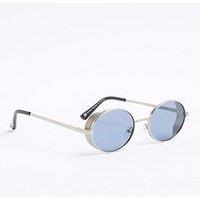 River Island Oval High Rise Sunglasses - Silver