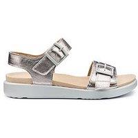 Hotter Palma Wide Fit Metallic Sandal - Silver