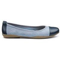 Hotter Ivy Ballerina Shoe - Blue