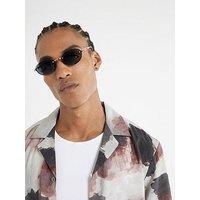 River Island Rimless Oval Sunglasses - Black