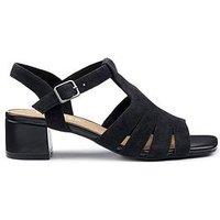 Hotter Portofino Ii Block Heeled Sandal - Black