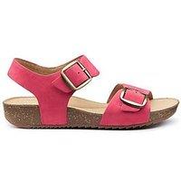 Hotter Tourist Ii Wide Fit Leather Sandal - Pink