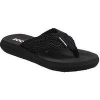 Rocket Dog Spotlight Lima Crochet Toepost Sandal - Black