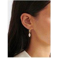 Katie Loxton Pearl Lustre Waterproof Gold Hoop Earrings