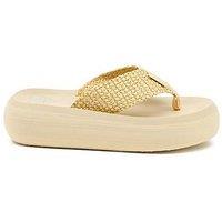 Rocket Dog Sandy Raffia Sandal - Beige