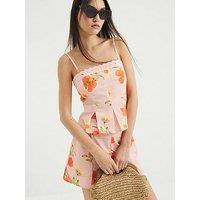River Island Peplum Cami Top - Light Pink