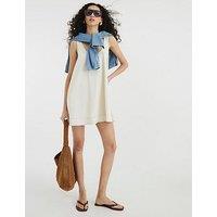 River Island Swing Mini Dress - Cream