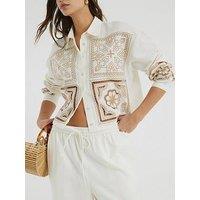 River Island Cutwork Trouser - Cream