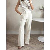 Style Cheat Tailored Straight Leg Trouser - Cream