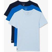 Lacoste 3-Pack Cotton Jersey Loungewear T-Shirt - Blue