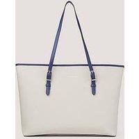 Fiorelli Etta Buckle Tote - Light Stone / Nautical Blue