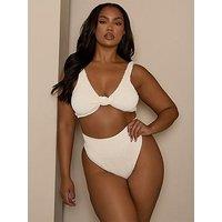 Moda Minx Curve Scrunch Knot Bikini Top In Coconut - Brown