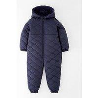 Mini V By Very Boys Quilted Snowsuit - Navy