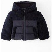 V By Very Boys Borg Detail Padded Short Length Jacket - Multi