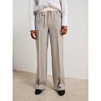 V By Very Textured Contrast Waistband Trouser - Grey