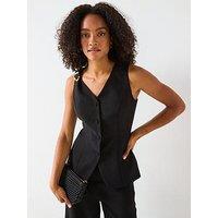 V By Very Buckle Detail Waistcoat - Black