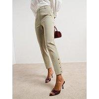 V By Very Button Cuff Trouser - Green