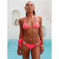 Moda Minx Private Island Amore Triangle Bikini Top - Coral