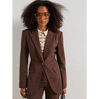 V By Very Sculpted Blazer - Brown