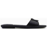 Armani Exchange Logo Flat Sandals - Black