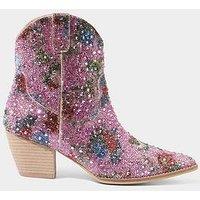 Joe Browns California Drifter Jewelled Boots - Pink