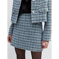 New Look Boucle Mini Skirt - Light Blue