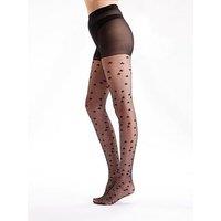 Pretty Polly All Over Star Tights - Black