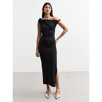 New Look Jersey Off The Shoulder Midi Dress - Black