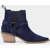 Joe Browns Down South Studded Suede Boots - Navy