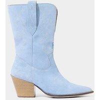 Joe Browns Austin Suede Western Boots - Blue